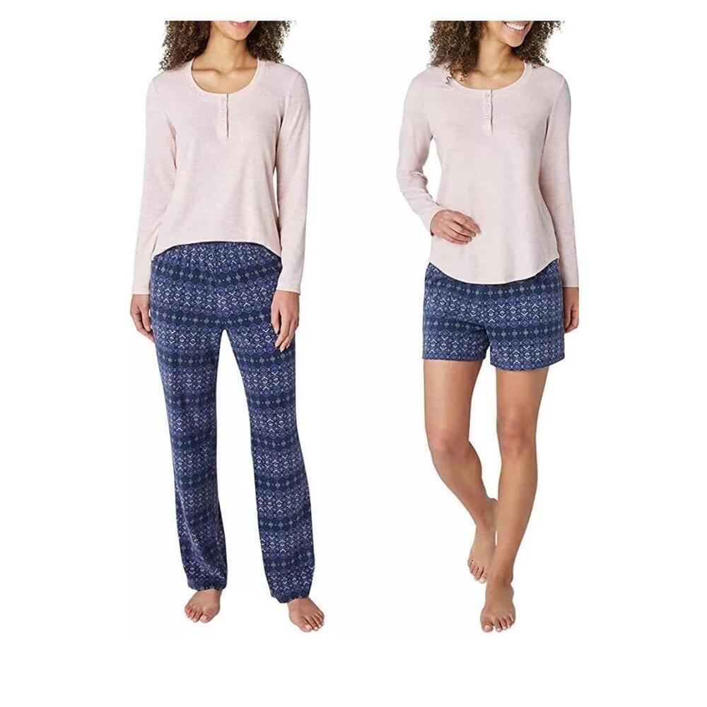 Eddie Bauer Women's 3PC Waffle Knit Pajama Set Size.XL. BG